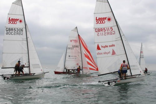 Close racing in the Laser 5000  © Laser 5000 Assoc